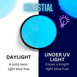 Mehron Paradise Make-Up AQ Face and Body Colour (40 g) - Black Light Reactive - Make-Up for Face, Body and Hair (Celestial)