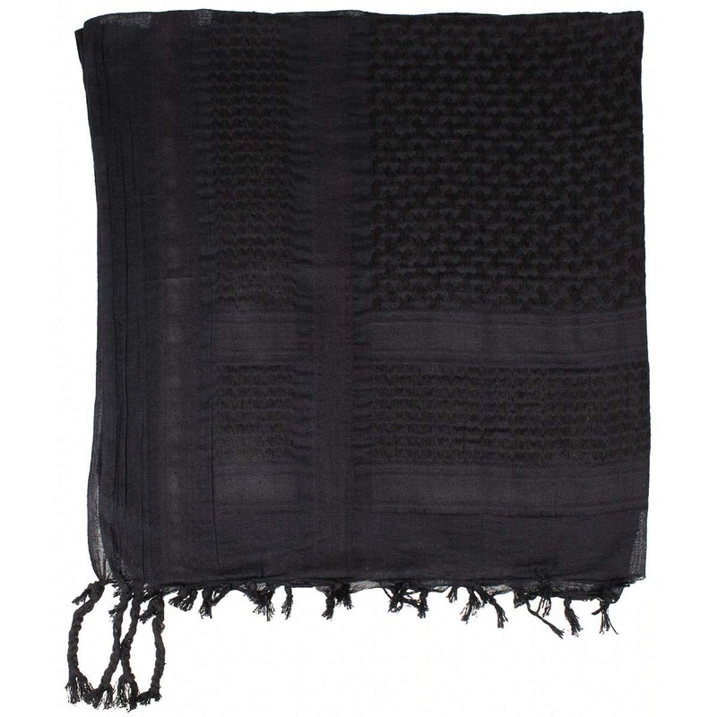 MFH PLO Scarf with Fringes, Shemagh - Black , size: