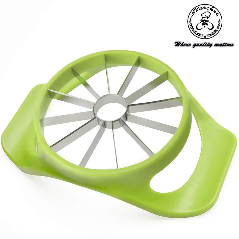 Starchef Apple Fruit Cutter,Slicer,Divider,Corer,Wedger,Stainless Steel,Slicer for Apples,Pears,Fruits,Ergonomic Handle, Easy Grip,