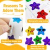 500 Pcs Glitter Star Stickers Roll, Smiley Reward Stickers for