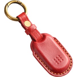 [smasol] ykk Tag Key Cover, Luxury Genuine Leather, Key Case, Ykkap Tag Key Case, For Pitat Key, Smart Control Key (Tag Key, 3D Luxury, Red), Red (Type-D)