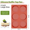 JOERSH 2-PK Silicone Egg Molds 4 Inch Jumbo Muffin Top