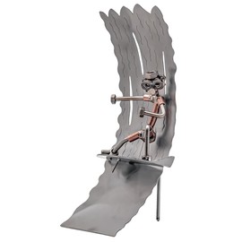 STEEMO Screw Man Surfing Gift Metal Art Decoration 23 x 10 x 30 cm