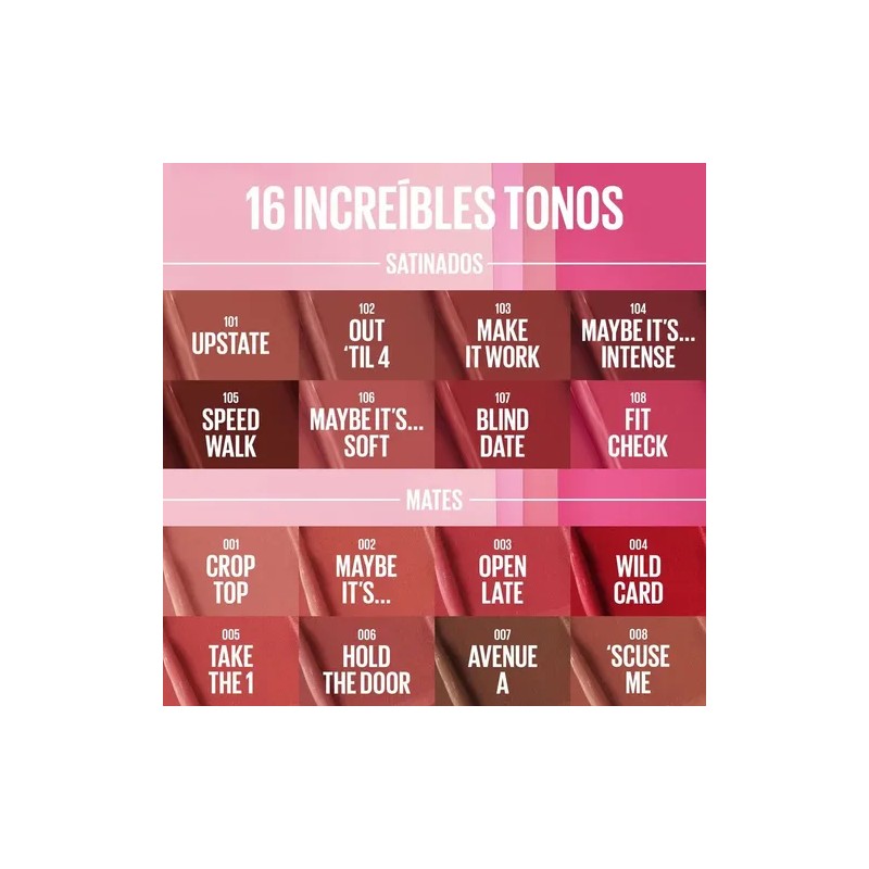 Maybelline Serum Labial Mate en Barra Con Ácido Hialurónico -