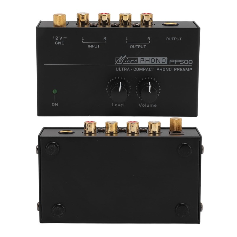 Phono Preamp, 100‑240V RIAA Equalization Phonograph Preamp Ultra-Low Noise Record