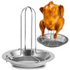 KOMUNJ Chicken Roaster Chicken Holder Grill Stainless Steel Poultry Roaster