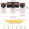 3-Light Farmhouse Vanity Light, Rustic Bathroom Light Fixtures Over Mirror