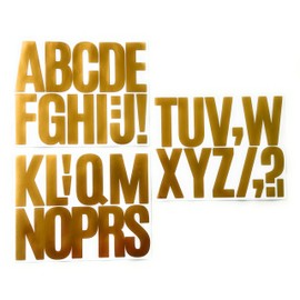 Letters for Bulletin Board, ABC Letters for Classroom Wall, Sticker Letters for Wall Decor, Vinyl Letter Stickers (Gold, 3 inch)
