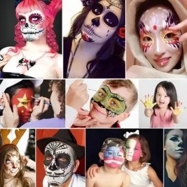 Kit De Maquillaje Pintura Pintacaritas Body Paint Acuarelas                                                                                           