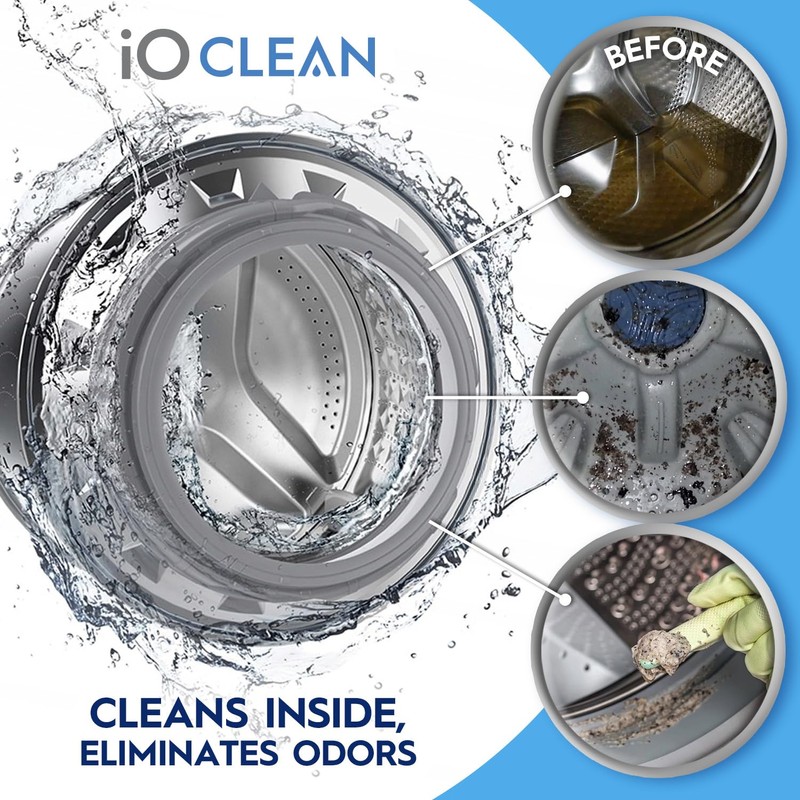 iO CLEAN Washing Machine Cleaner Descaler Tablets, 24 Count (1