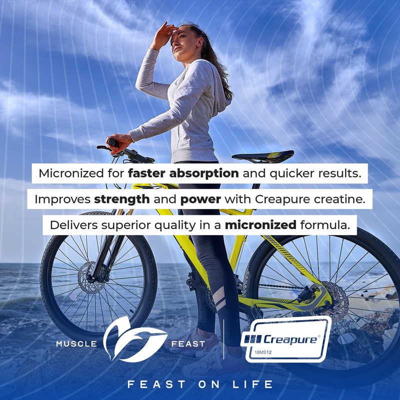 Muscle Feast Creapure - Micronized Creatine Monohydrate Powder | Premium