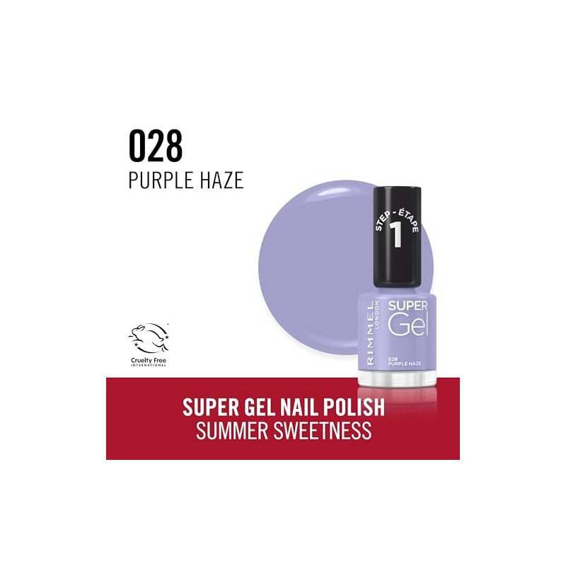 Rimmel London Super Gel Nail Polish 028 Purple Haze