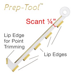 Guidelines4Quilting Prep-Tool with 8-Page Booklet - Mark Accurate Scant 1/4-Inch Seams for Mitered Corners, Quilt Blocks, Set-in Seams - Trim Points for Flying Geese, Square in A Square - Made in USA