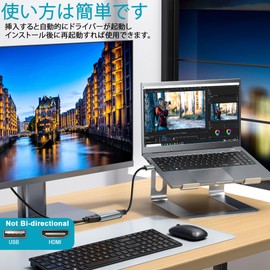 USB 3.0 to HDMI Adapter 4K@60Hz/1080P Dual Mode Output Full HD Ultra HD USB Type A HDMI Female for PC Laptop Desktop Support Windows 11/10/8.1/8/7 & macOS Multi-Display Mirroring/Extended View