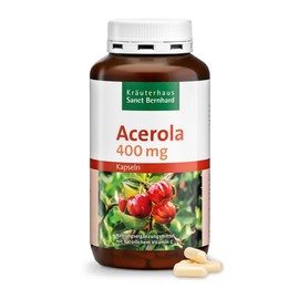 Sanct Bernhard Acerola Capsules with Natural Vitamin C, Acerola Fruit Powder, 300 Capsules