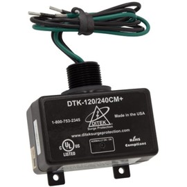 DITEK DTK-120/240CM+ Surge ARRESTOR, Parallel Protector, Multi-Purpose, NEMA 4X, UL1449 Listed, SPD, Type 1, 2W(+G), 120/240VAC