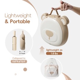 AKIMRABY Travel Potty Seat for Toddler，Foldable Car Potty for Toddler, Portable Toilet Seat for Kids with Potty Liners, Absorbent Pads, Portable Potty Seat for Toddler Travel, Camping And Outdoor Use