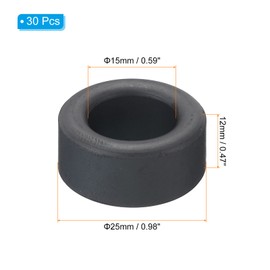 PATIKIL Ferrite Toroid Core 1 Inch ADx 0.6 Inch ID x 0.5 Inch H Ferrite Rings Transformer Ferrite Toroid Cores for EMI/RFI Filters Black Pack of 30