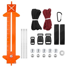 WANGCL 2-in-1 Paracord Bracelet Jig Kit Paracord Tool Kit Adjustable Length Weaving DIY Craft Maker with Cord and Buckles (Orange)