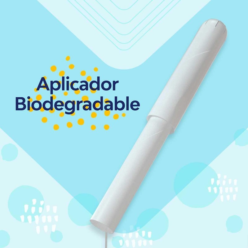 Saba Tampones Regulares Con Aplicador Largo, Flujo Moderado, 10 Piezas
