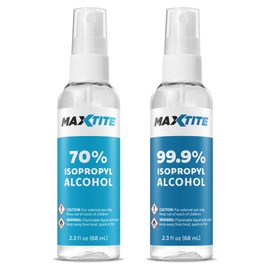 MaxTite Isopropyl Alcohol 2.3 fl oz Spray - 70% & 99.9% Combo Pack - Made in The USA