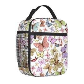 Majoug Butterfly Lunch Bag/Lunch Box/Lunch Tote/Picnic Bags Insulated Cooler Travel Organizer