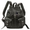 Hamosons – medium-sized leather backpack / city backpack size M made out of nappa leather, black