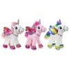BARRADO Plush Winged Unicorn Standing (White/Pink, 34 cm)