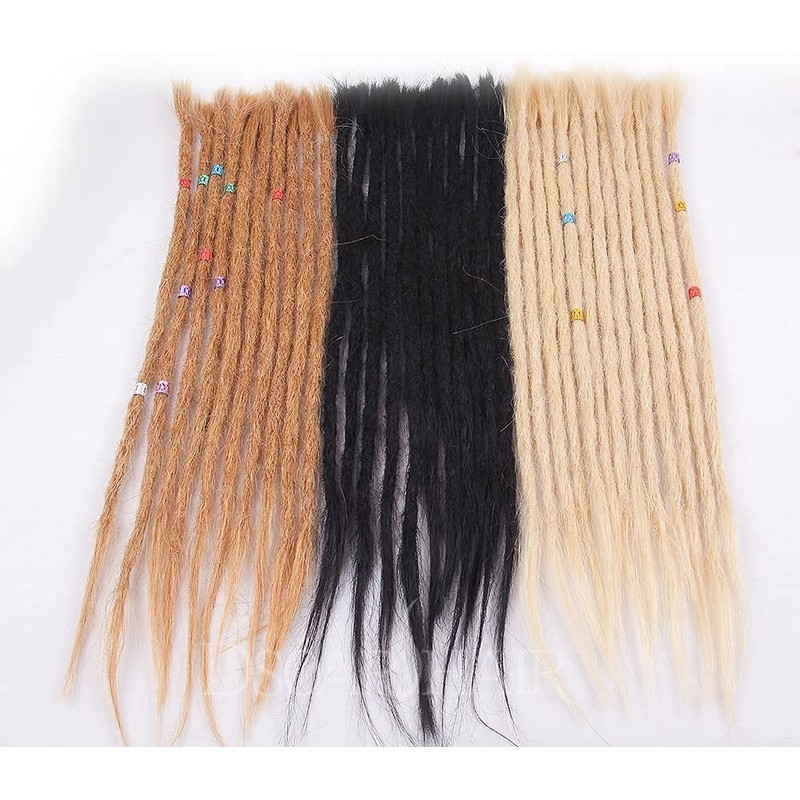 100% Real Hair Dreadlock Extensions 20 Inch 5 Strands/Pack Handmade