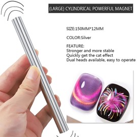 KAAGEE Cat Eye Nail Magnet Cat Eye Magnet for Nails Design Cat Eye Magnetic Gel Nail Polish Magnet Wand Double-Head Nail Art Magnets Stick Nail Art Tools for DIY Home, Salon, Studio