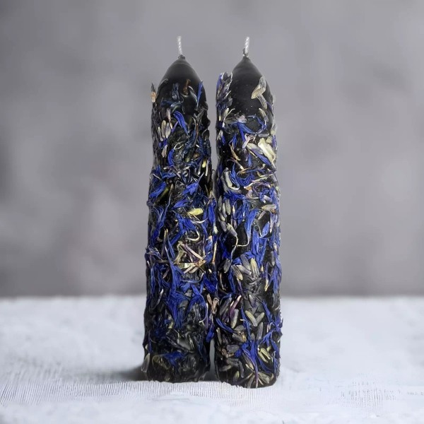 Banishment Cleanse Candles Set of 2 Magic Pagan, 100% Beeswax