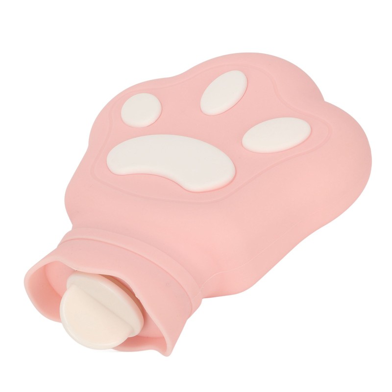 Hot Water Bag Silicone Hot Compress Portable Cartoon Bear Paw