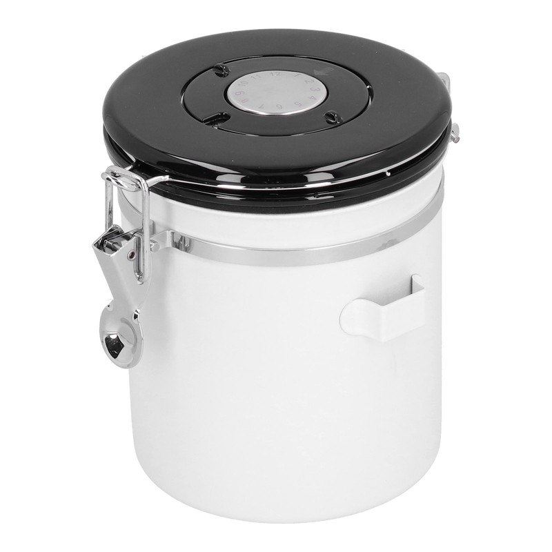 Sealing Container with Spoon Stainless Steel Coffee Beans Canister with