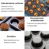 3 Moldes Charola 12 Cupcakes Acero Anti-adherente Repostería