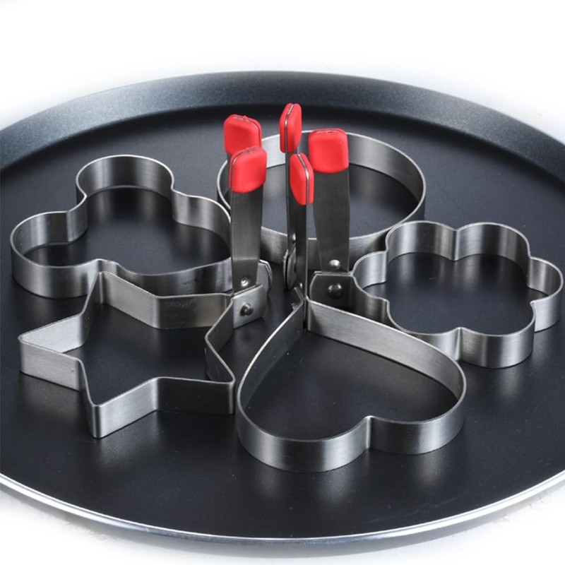 GZMAISULEE Egg Ring Molds for Cooking 5 Pack Griddle Egg