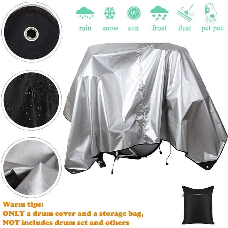 Drum Set Dust Cover Skyour Black Large Electric Drum Kit