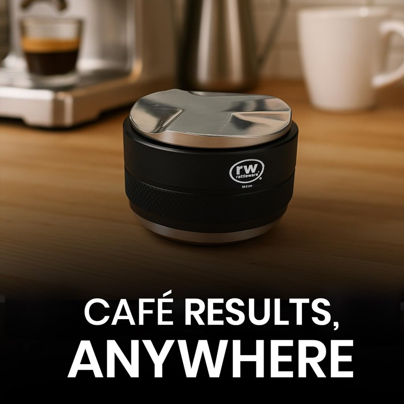 Rattleware 58mm Double-Sided Tamper for Espresso Machines - Versatile Stainless