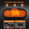 2PCS 6.5 Inch Oval LED Side Marker Lights 24 LED