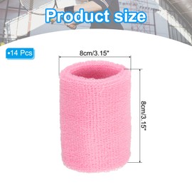 sourcing map Wrist Sweatbands Sports Wrist Bands Sweat for Men & Women Athletic Absorbent for Basketball Football Tennis Soccer Running Working Out Pink, Pack of 14