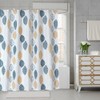 Polyester Leaves Painting Shower Bath Curtain Waterproof Bathroom Curtain (S)