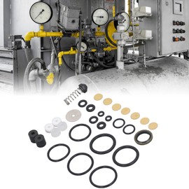 PCP Air Compressor Replacement Parts,High Pressure Pump Repair Kit with O Rings Seals Valve Piston Filter Set Gauge Essential Maintenance for Airguns Rifles Paintball Guns Scuba