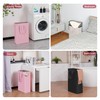 efluky Slim Laundry Basket, Narrow Laundry Hamper with Handles, Collapsible