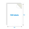 MaxGear 4x6 inch Removable Labels 100 Sheets, Water/Oil/Tear Resistants No