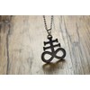 Leviathan Cross Pendant Brimstone Symbol Jewellery Stainless Steel Church of