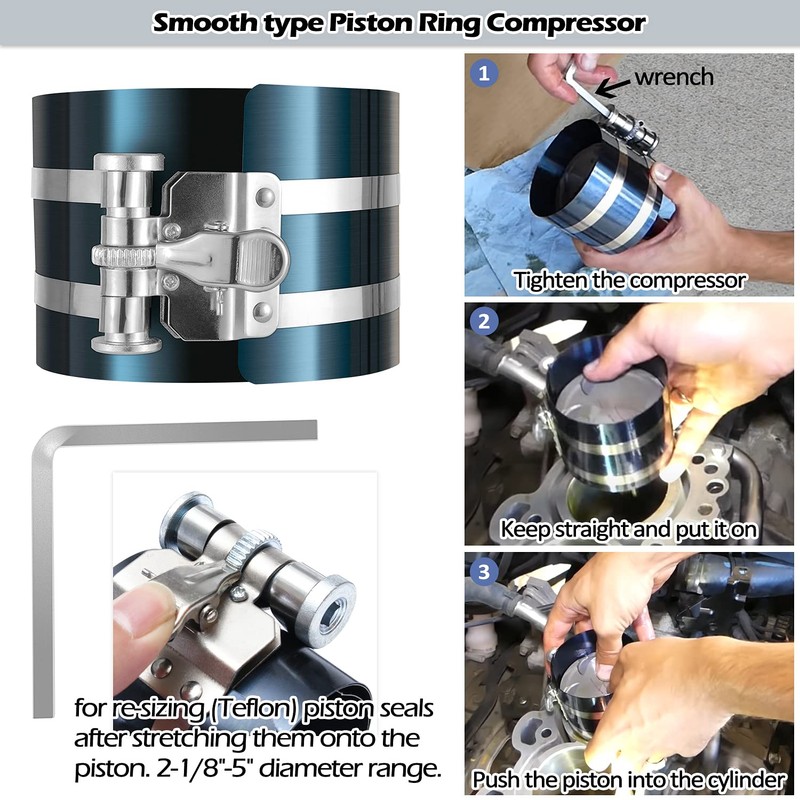 17 Pcs Hydraulic Cylinder Repair Tool Kit for Skid Steers,