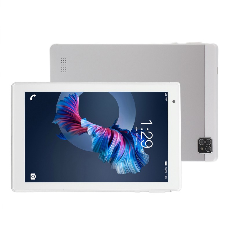 8in Tablet Silver Expandable 128GB Support Calls 4GB 64GB RAM