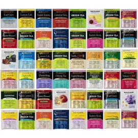 Tea Bags Assortment Variety Sampler Pack Gift Box - 48 Count - Green, Black, Herbal, English, Chai Tea Breakfast In Sanisco Box