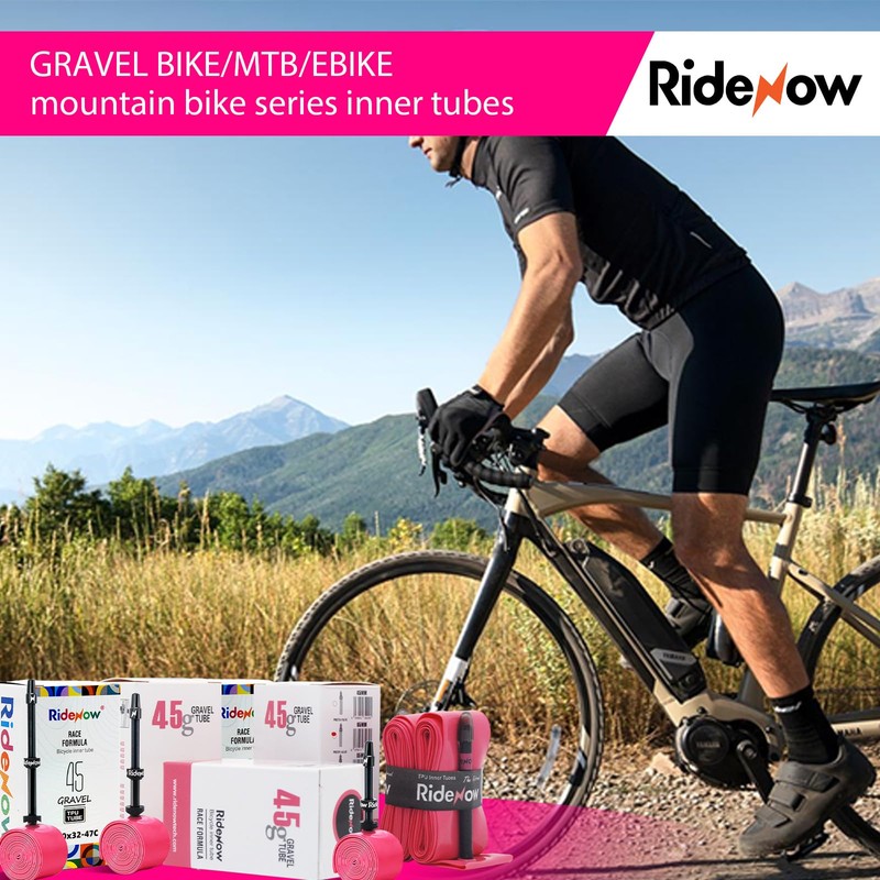 RideNow 2-Pack Gravel Bike TPU Inner Tube 700 x 32C-47C