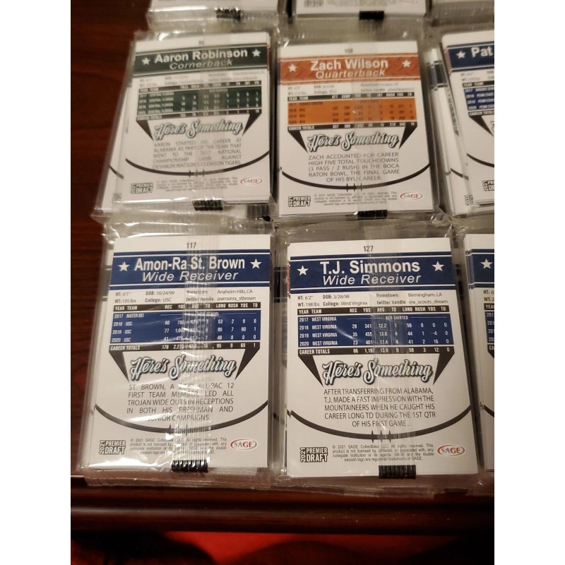 2021 Sage Football Premier Draft FACTORY SEALED - RANDOM PACK
