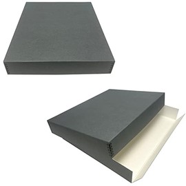 Lineco 16x 20x 3 Museum Storage Box, Drop Front Design. Archival with Metal Edge. Protect Store Photos, Documents, Crafts, Cards, Prints, DIY. Blue/Gray, Pack of 2